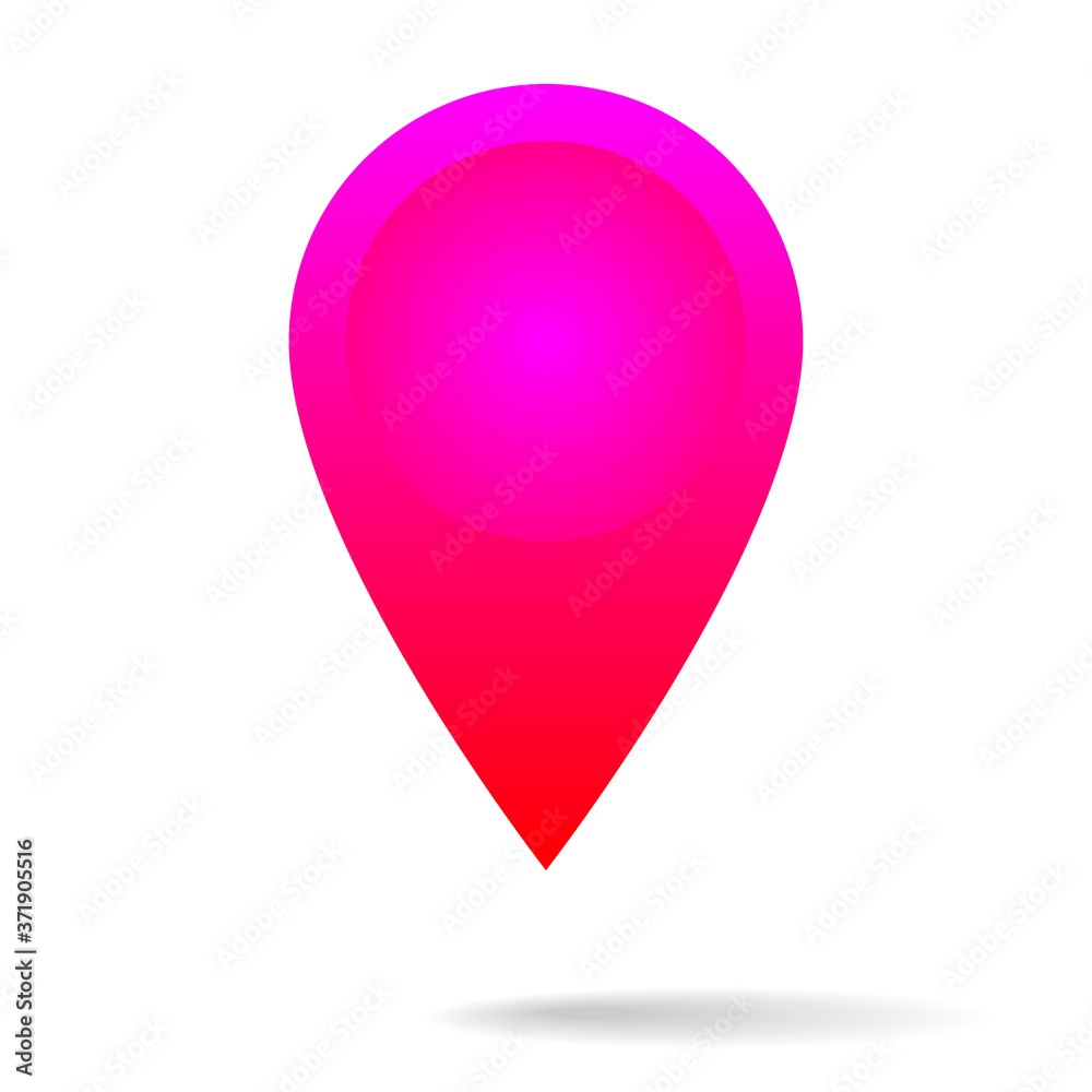 Map point flat icon vector illustration isolated on the white Map point flat icon vector illustration isolated on the white