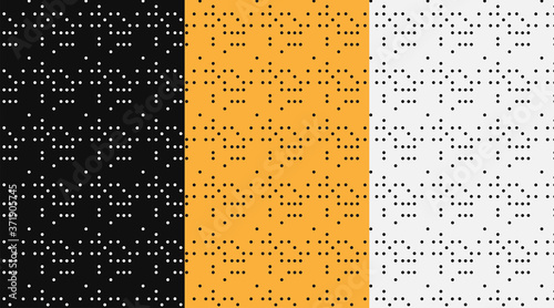 Dot seamless pattern for vector flat background in 3 color