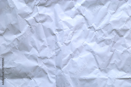 Background of white blank crumpled paper.