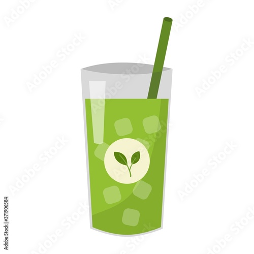 a glass of ice green tea