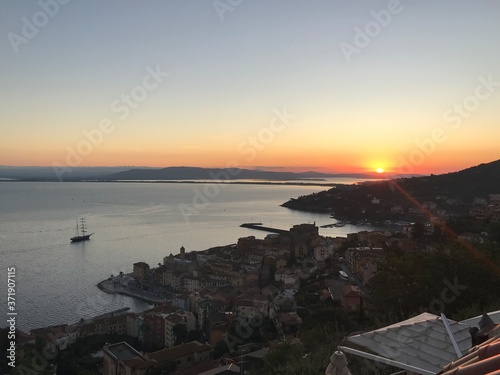 sunrise over italian sea