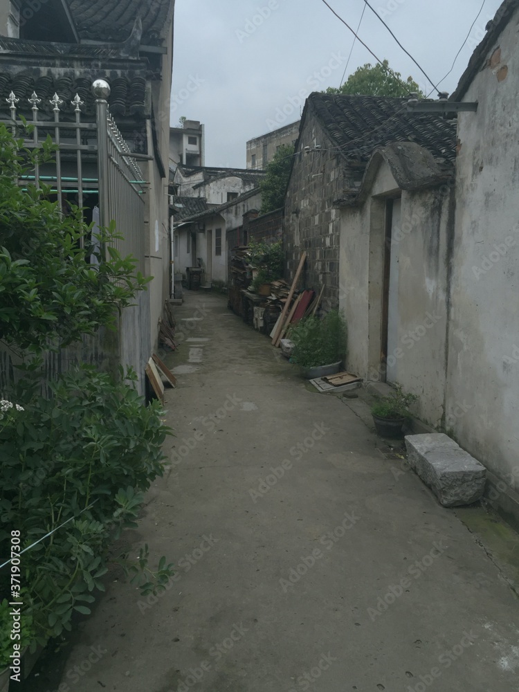 A side street in an ancient canal city in China