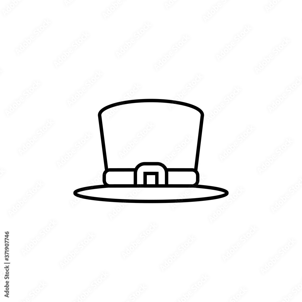 Hat thin icon isolated on white background, simple line icon for your work. Hat thin icon isolated on white background, simple line icon for your work.