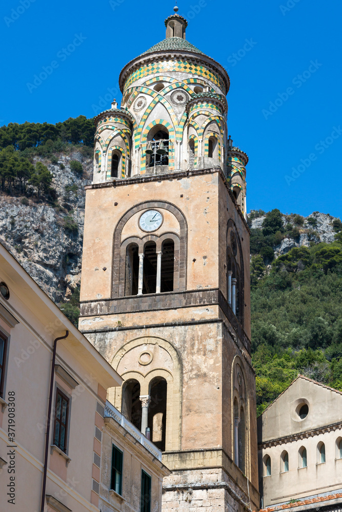 Cathedral of St. Andrew the Apostle in the city of Amalfi in Italy