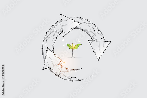 Vector graphic concept of Life cycle.