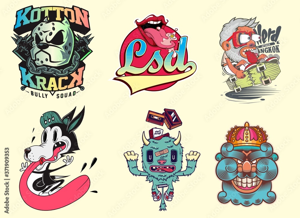 Obraz premium Vector Sticker