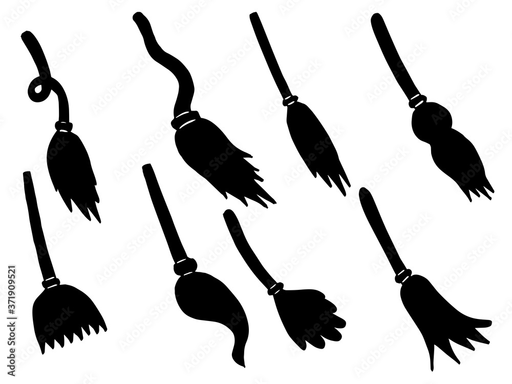 Witches Broom Halloween. This file you can use to print on greeting ...