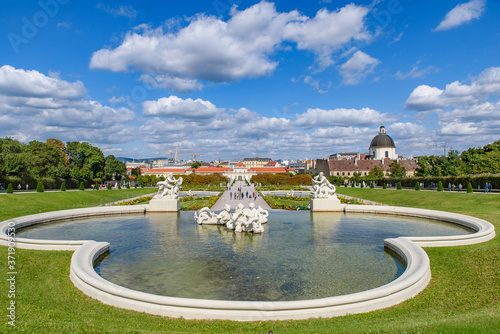 Photography Lower Belvedere and gardens, a Baroque palace in Vienna, Austria