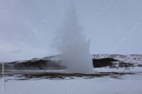 アイスランドのゲイシール間欠泉（Geysir）