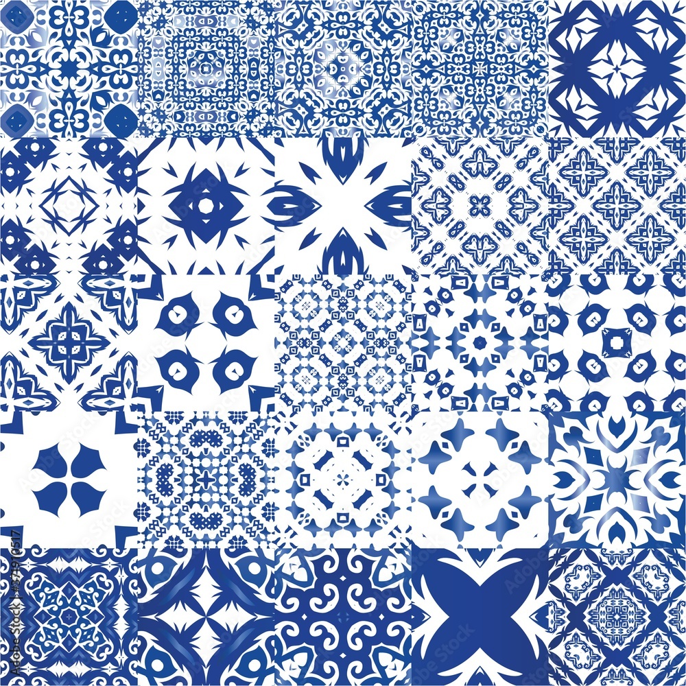 Fototapeta premium Antique portuguese azulejo ceramic.