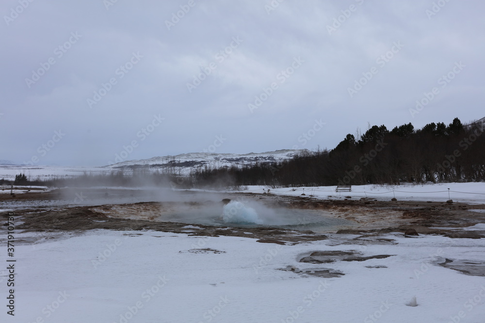 アイスランドのグトルフォスの滝