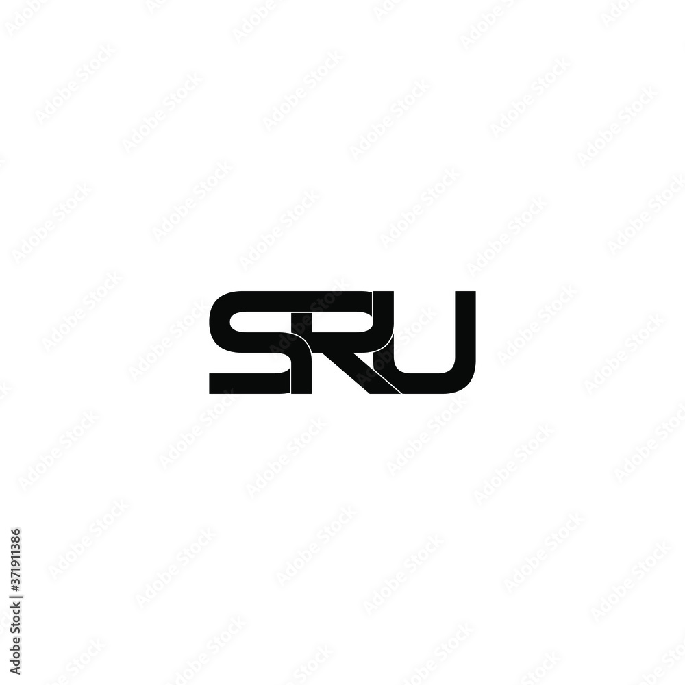 sru letter original monogram logo design sru letter original monogram logo design