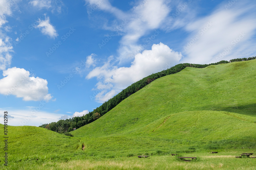 Scenery of Nara-Soni Highlands in midsummer