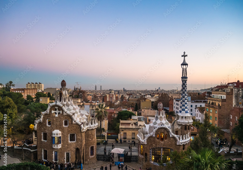 Fototapeta premium panorama of barcelona spain
