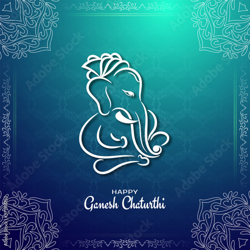 Indian festival Ganesh Chaturthi greeting background