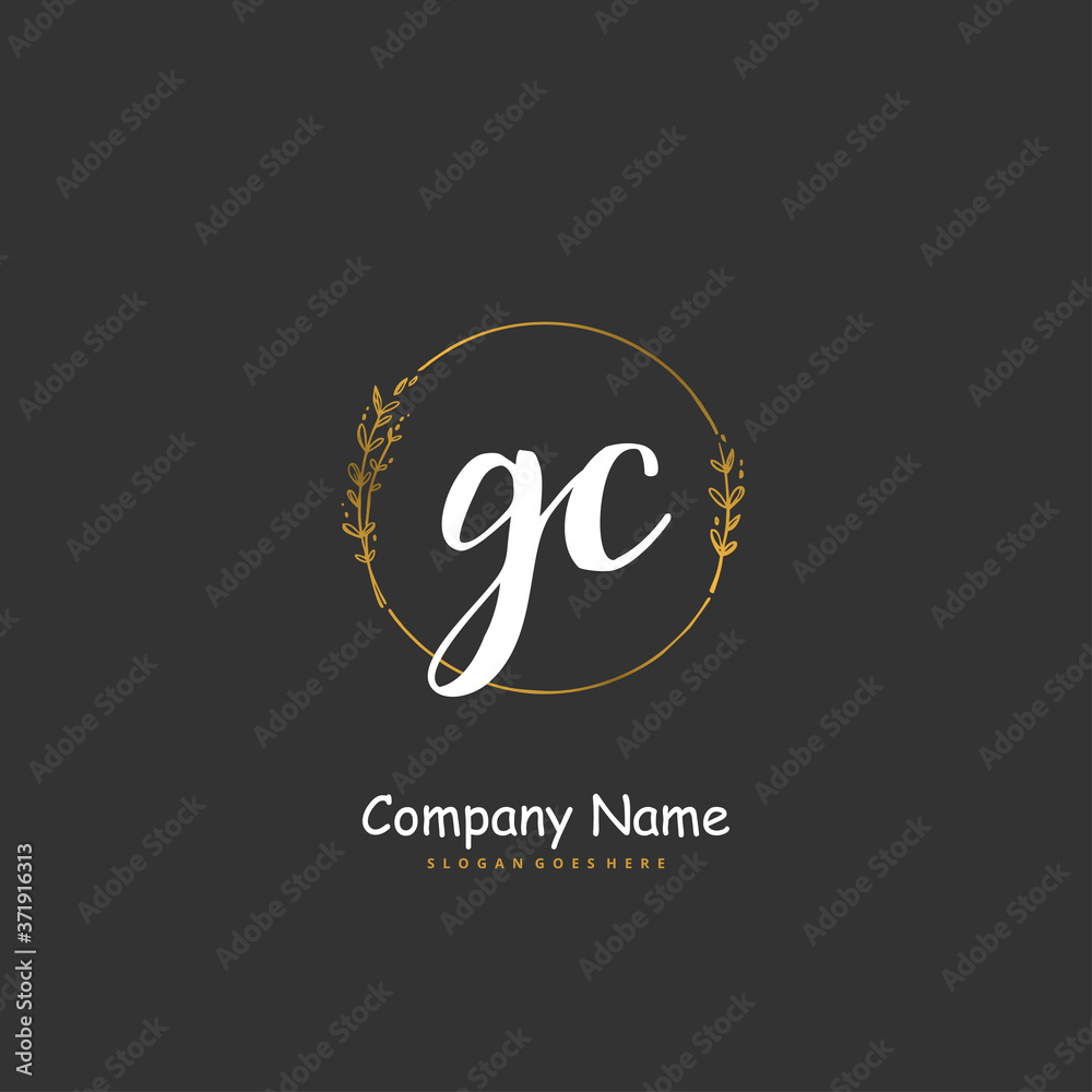 G C GC Initial handwriting and signature logo design with circle. Beautiful design handwritten logo for fashion, team, wedding, luxury logo. G C GC Initial handwriting and signature logo design with circle. Beautiful design handwritten logo for fashion, team, wedding, luxury logo.
