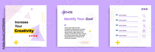 Social media tutorial, tips, trick, did you know post banner layout template with geometric background and memphis pattern design element