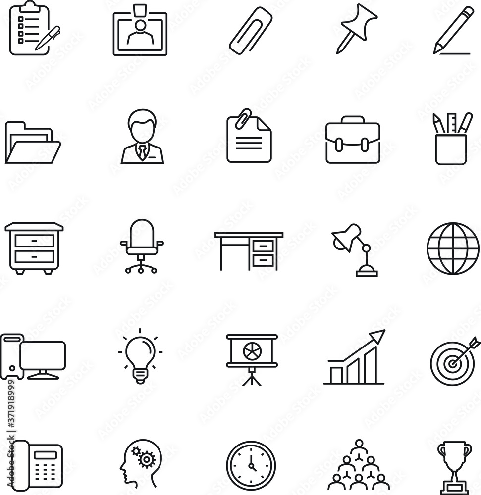 business and office line icons set business and office line icons set