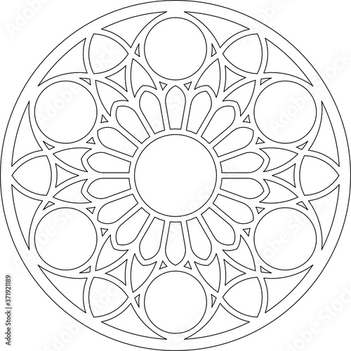 Rose Window Fig. 18, round 1, base, triangular 1, framework