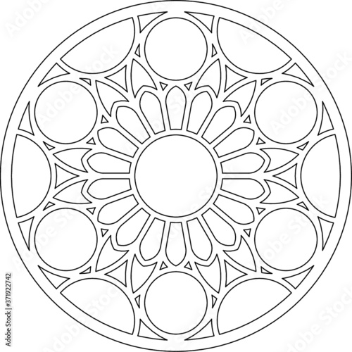 Rose Window Fig. 18, round 1, base, half 1, framework