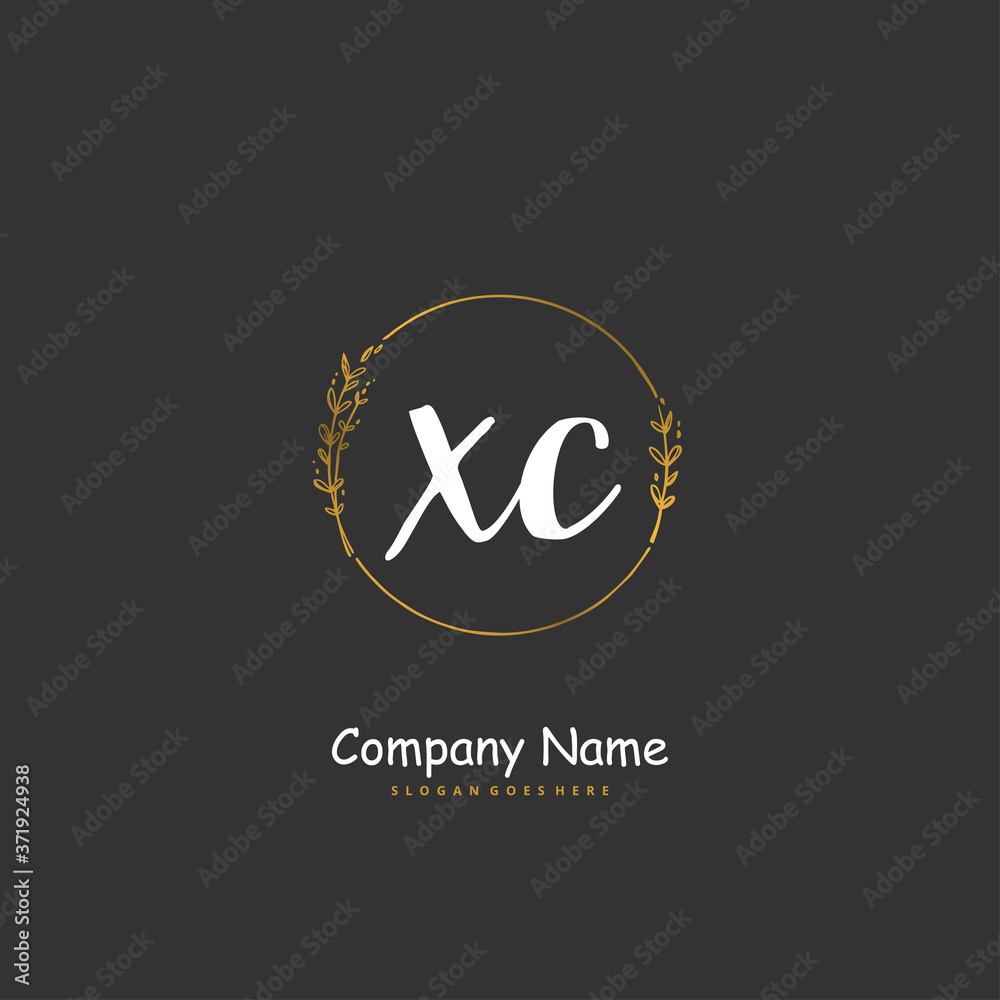 X C XC Initial handwriting and signature logo design with circle. Beautiful design handwritten logo for fashion, team, wedding, luxury logo. X C XC Initial handwriting and signature logo design with circle. Beautiful design handwritten logo for fashion, team, wedding, luxury logo.