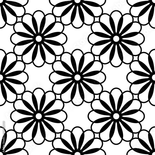 Circular flower decorative seamless patterns. It can be used for laser cutting and carving. Cutout Digital Stencils. Vector illustration isolated on white background.