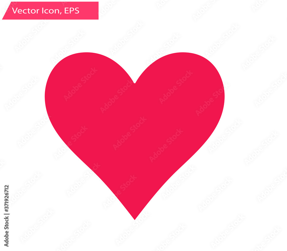 red heart vector illustration Stock Vector | Adobe Stock
