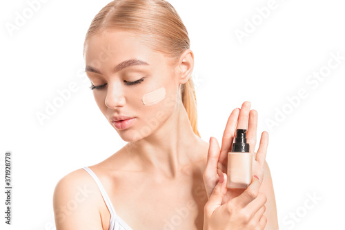 Beautiful young woman with ...