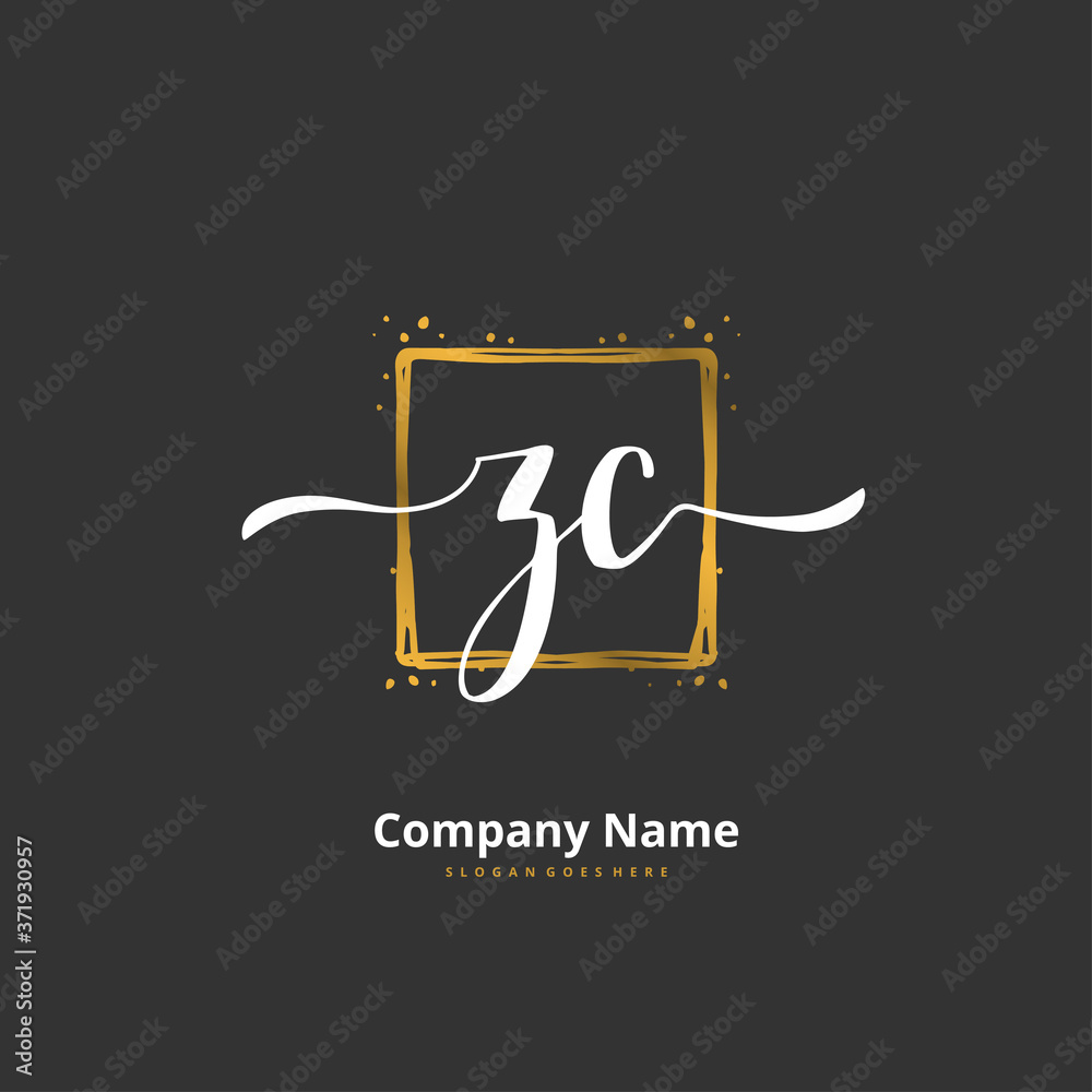 Z C ZC Initial handwriting and signature logo design with circle. Beautiful design handwritten logo for fashion, team, wedding, luxury logo. Z C ZC Initial handwriting and signature logo design with circle. Beautiful design handwritten logo for fashion, team, wedding, luxury logo.