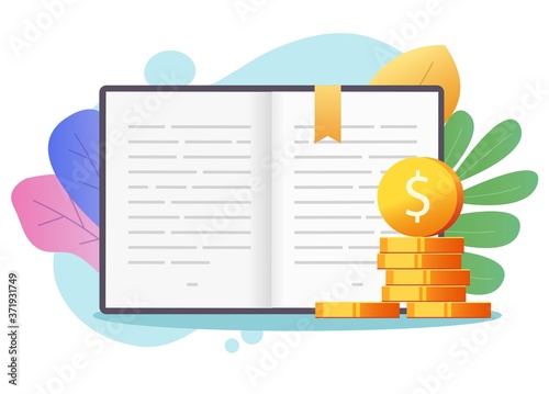 Scholarship education money credit concept on colorful background, graduation tuition financial loan fee vector, study or learning knowledge investment cash, academic degree cost modern design