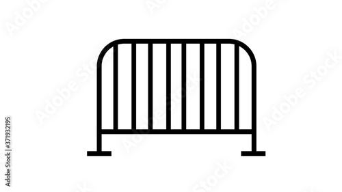 Steel barrier icon. Simple illustration of steel barrier