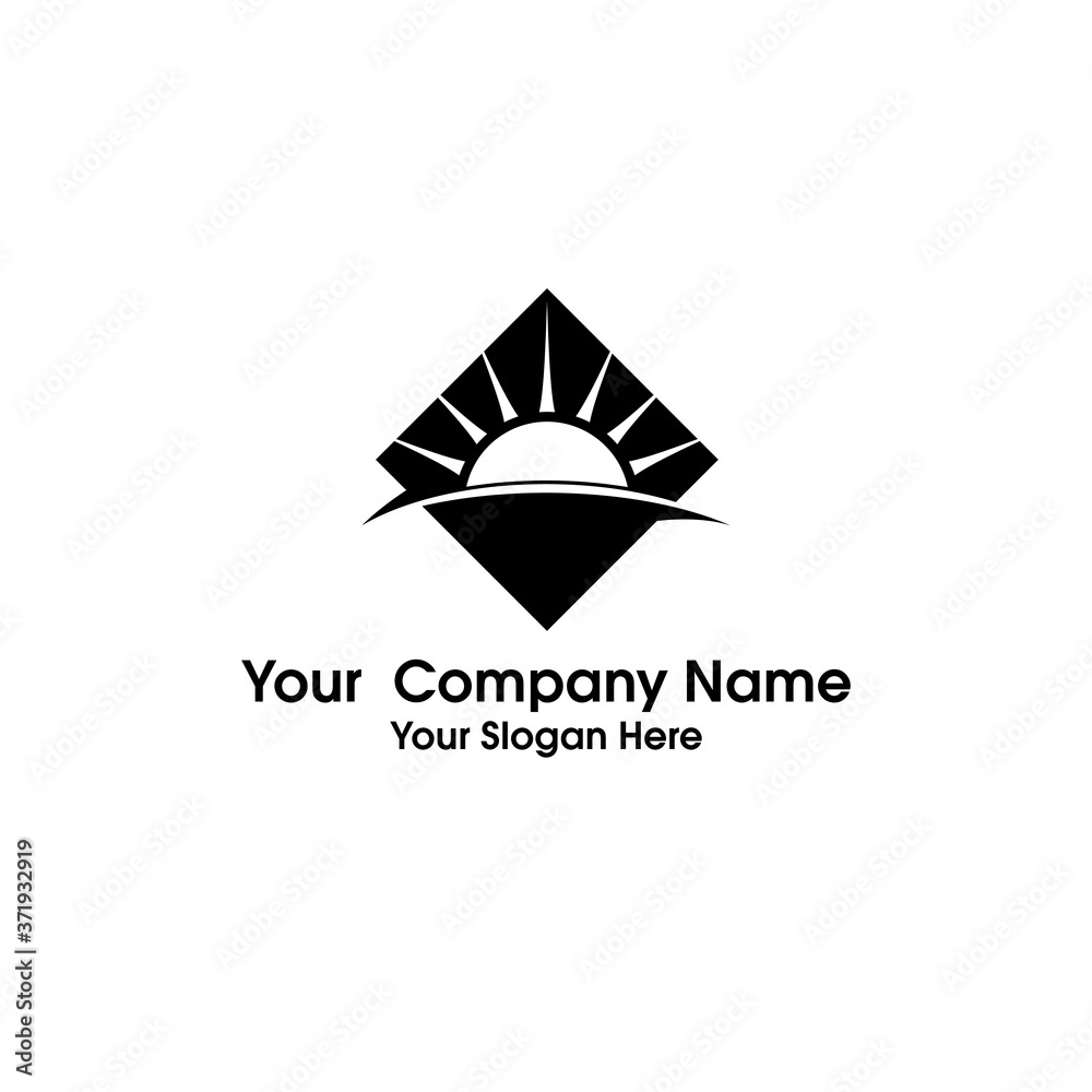 abstract solar logo design abstract solar logo design