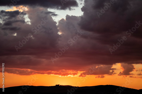 Clouds over the sunset 