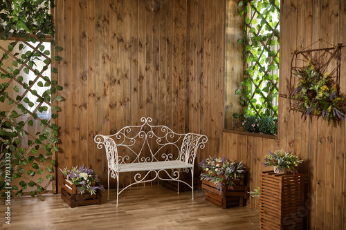 interior of a village house .