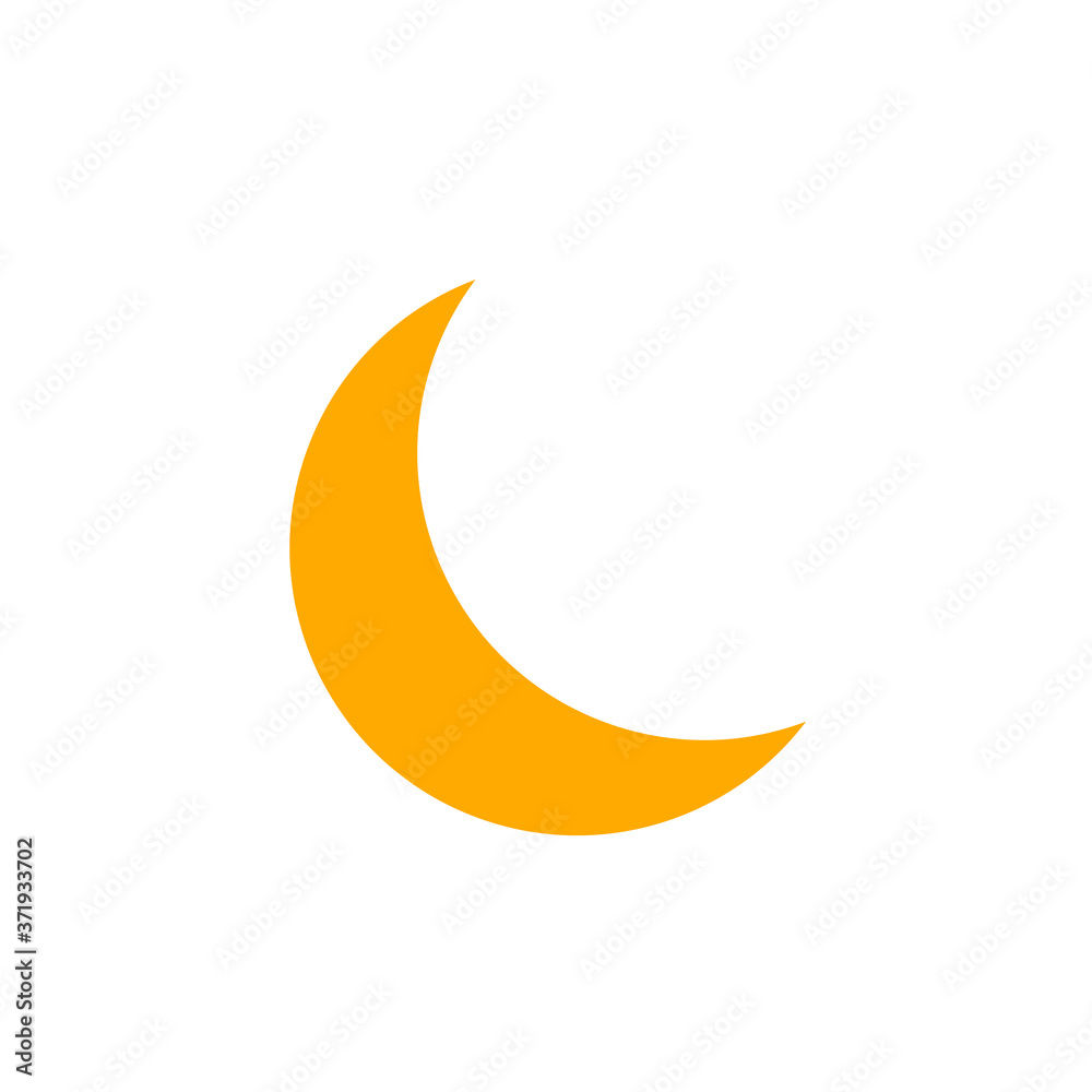 Yellow moon isolated on white background. Yellow moon isolated on white background.