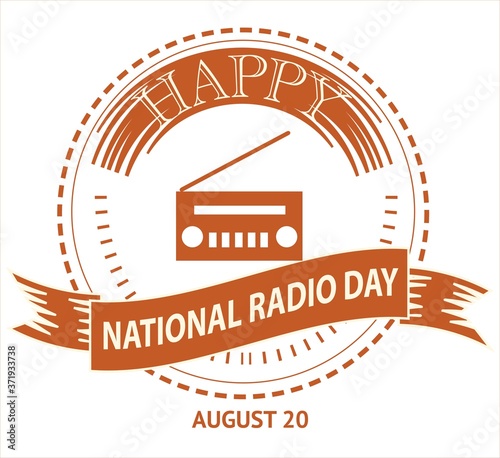 National Radio Day Sign and Badge