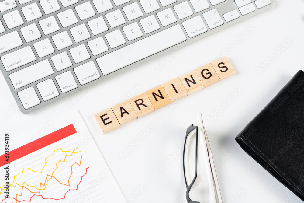 Earnings management concept with letters Earnings management concept with letters