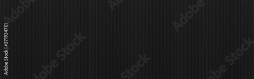 Canvas Print Panorama of Black patterned plastic wall panels texture and seamless background
