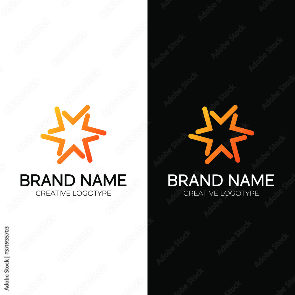 star logo design minimal and modern logotype vector template Stock ...