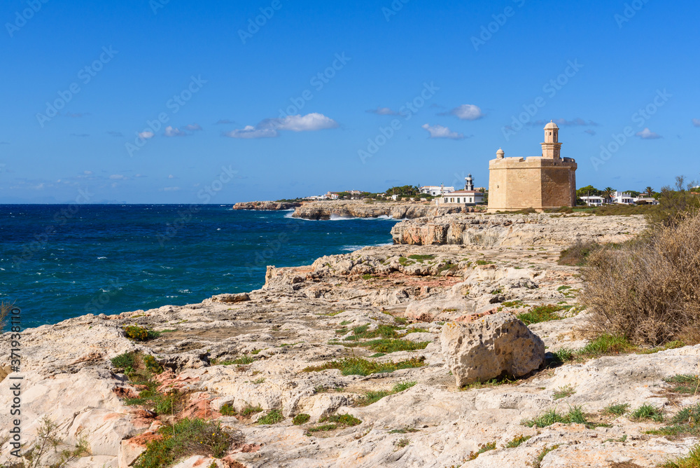 The west coast of Menorca (Minorca), one of the Spanish Balearic Islands.