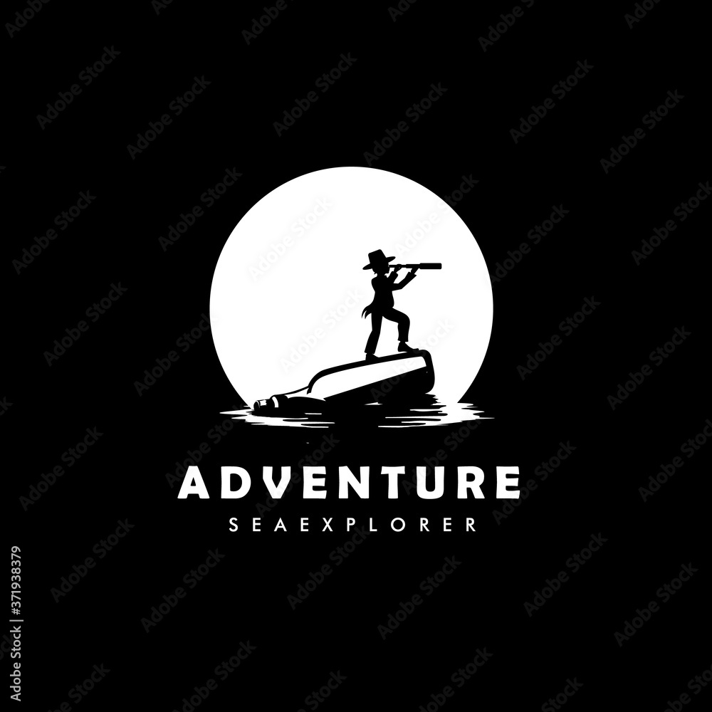 Adventure Sea logo Design Vector
