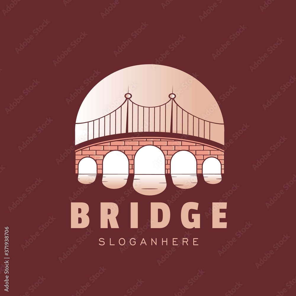 Bridge Logo Design Vector
