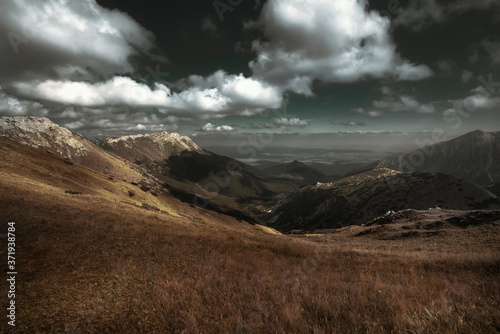 clouds over the mountains