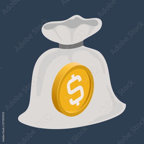 Banking & finance, Bank money, Isometric 3D icon.