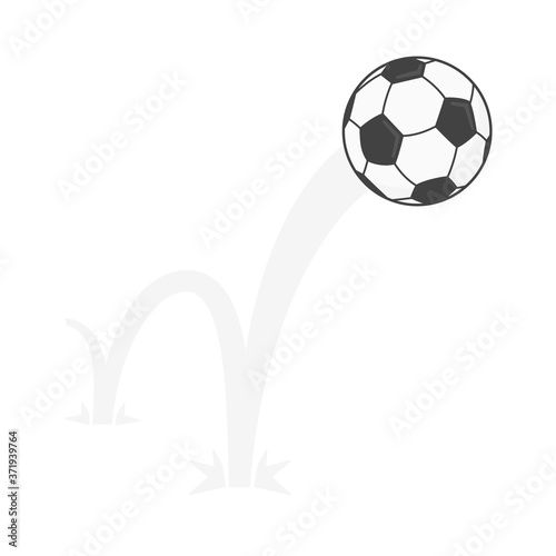 Murais de parede Bouncing soccer ball flat style design vector illustration icon sign isolated on white background