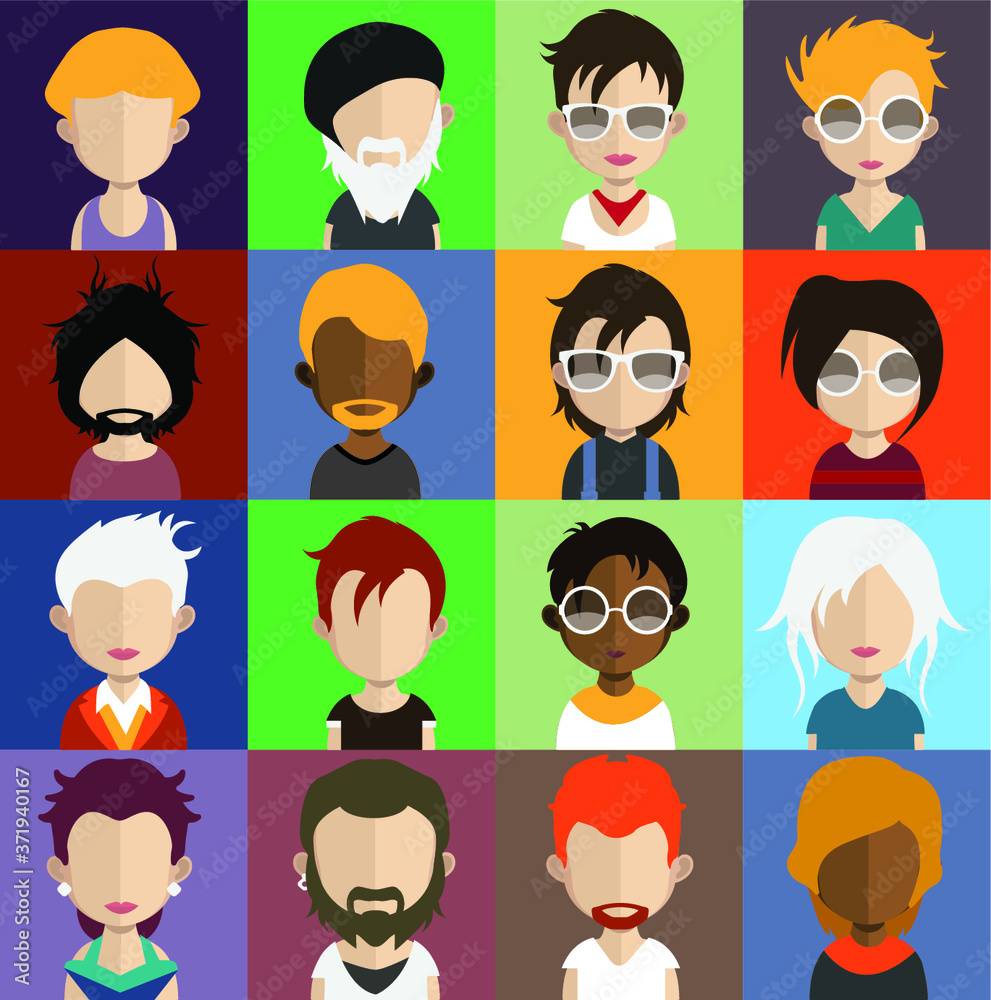 People avatars, Vector women, men avatar People avatars, Vector women, men avatar