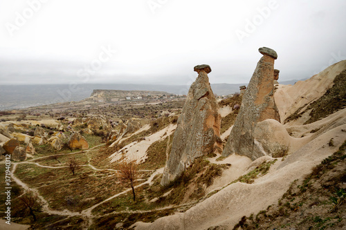 Cappadocia Fairy Chimneys  Natural Stones Resulting from Volcanic Explosion  Turkey