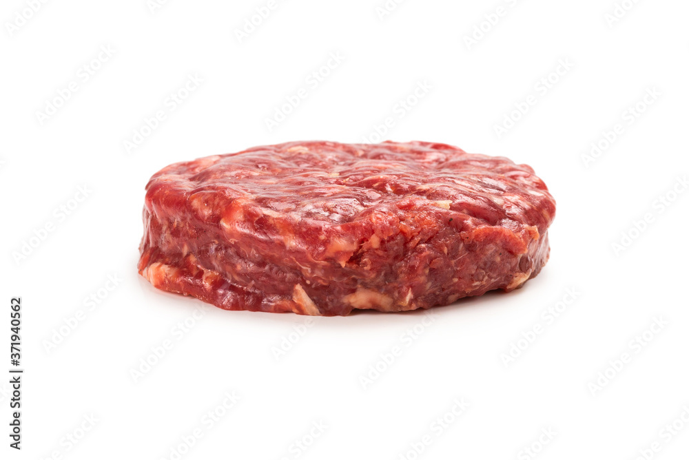 Raw minced beef isolated on white background. Raw minced beef isolated on white background.