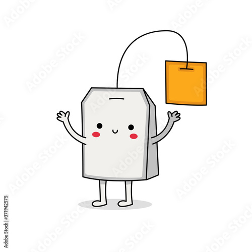 Cute teabag cartoon character
