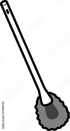 トイレ掃除用の柄付きブラシ